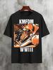Vtg KMFDM Band WWIII Kurzarm Baumwolle Schwarzes T-Shirt Für Männer SE237 Unisex T-Shirt