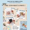 Magnetic Fridge Decor 10 Sets DIY Acrylic Magnet Kit, Square Refrigerator Durable Magnets Crafts, Clear Picture Photo Holder for Home Office