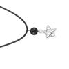 Stylish Black Cord Necklace Five-Pointed Star Pendant Neckchains Adjustable Collarbone Chain Ornament for Daily Wear