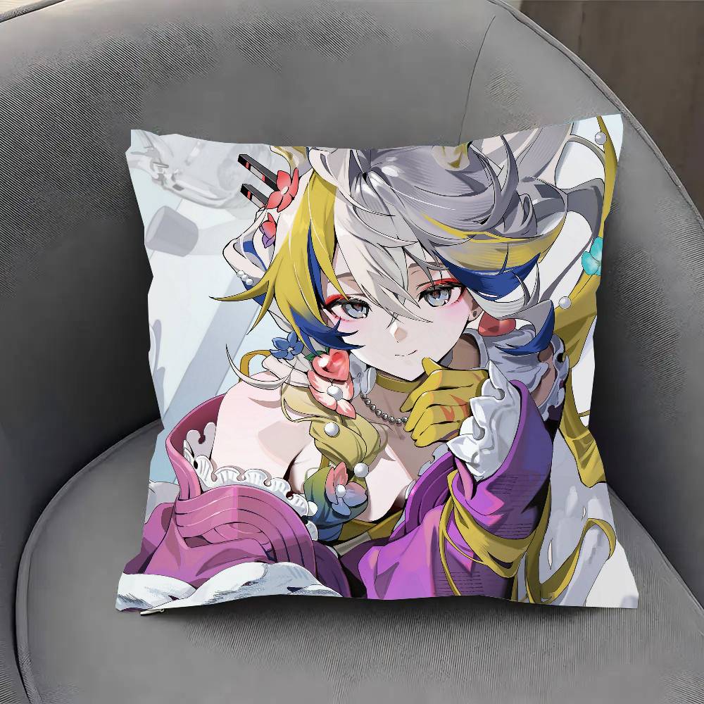 Shu Animerad Spel A-Arknights Kuddfodral Soffkuddeöverdrag Rum Heminredning