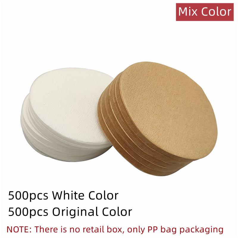 

1000 шт. одноразовых бумажных фильтров для кофе 51/54/58/56/60/64/68 мм кофейных бумажных фильтров для кофемашины Moka French, инструментов бариста 54mm