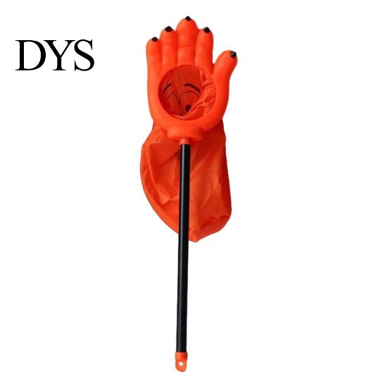 Halloween Props for Children Trick or Treat Bags Kids, Palm Shaped Candy Holder, Decorative Party Pouches Skeleton Hand Pouch with Long Handle Goodies