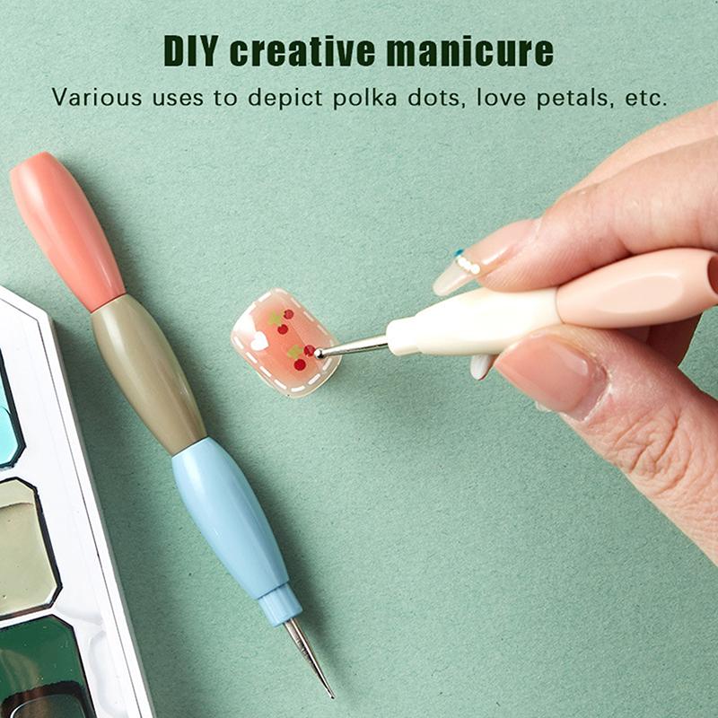 1/5pcs Professional Nail Art Dotting Pen Plastic Handle DIY Dotting Pens Can Be Spliced Rhinestones Gem Picker Manicure Tools