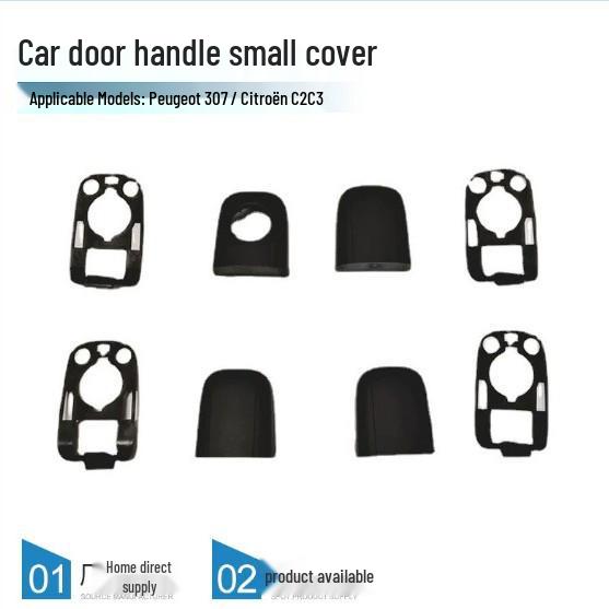 

Чорна накладка на зовнішню ручку дверей для Peugeot 307 та Citroen C2/C3 - Набір з 8 штук No чорний