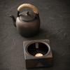 Handcrafted Coarse Pottery Teapot Set with Warming Stove