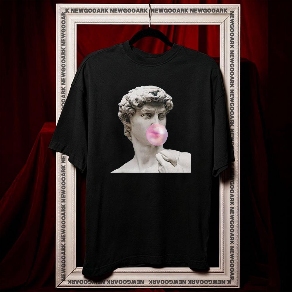 

David Bubble Gum by Michelangelo tshirt Women Unisex summer cotton graphic t shirts Adult streetwear tops tee Oneck 3XL