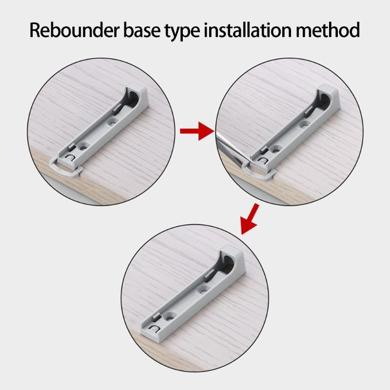 4pcs No Handle Press Release Catches Cabinet Door Opener for Cabinet Door Quiet & Strong Plastic Push Latches Hardware