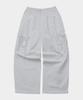 SOME PLACE Shirred Multi-Big Pocket Strap Detail Wide Cargo Cotton Pants_3 Colors