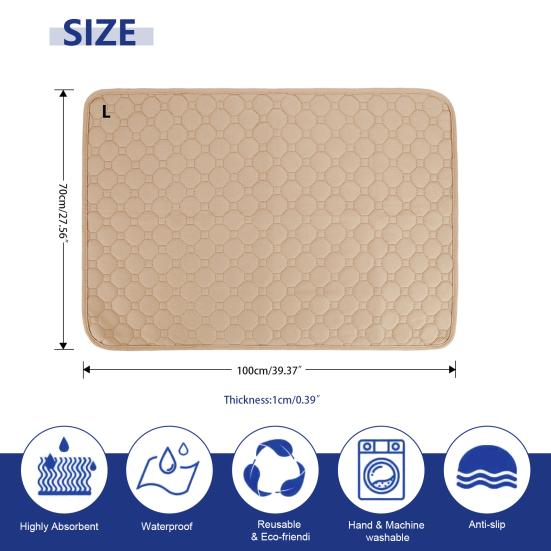 2Pcs Dog Training Pads Washable Waterproof Potty Mats Leak-Proof Reusable Travel Pads