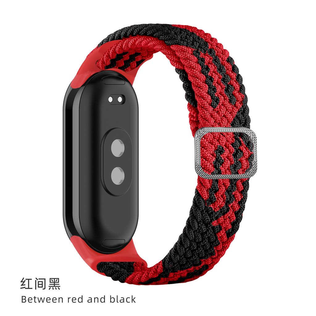 Strap for Xiaomi Mi Band 10 9 8 Elastic Braided Solo Loop Adjustable Buckle Replacement correa bracelet for Miband 4 3 5 6 7