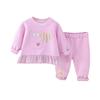 Kids Casual Long-Sleeve Set, Comfortable Daily Wear Outfits