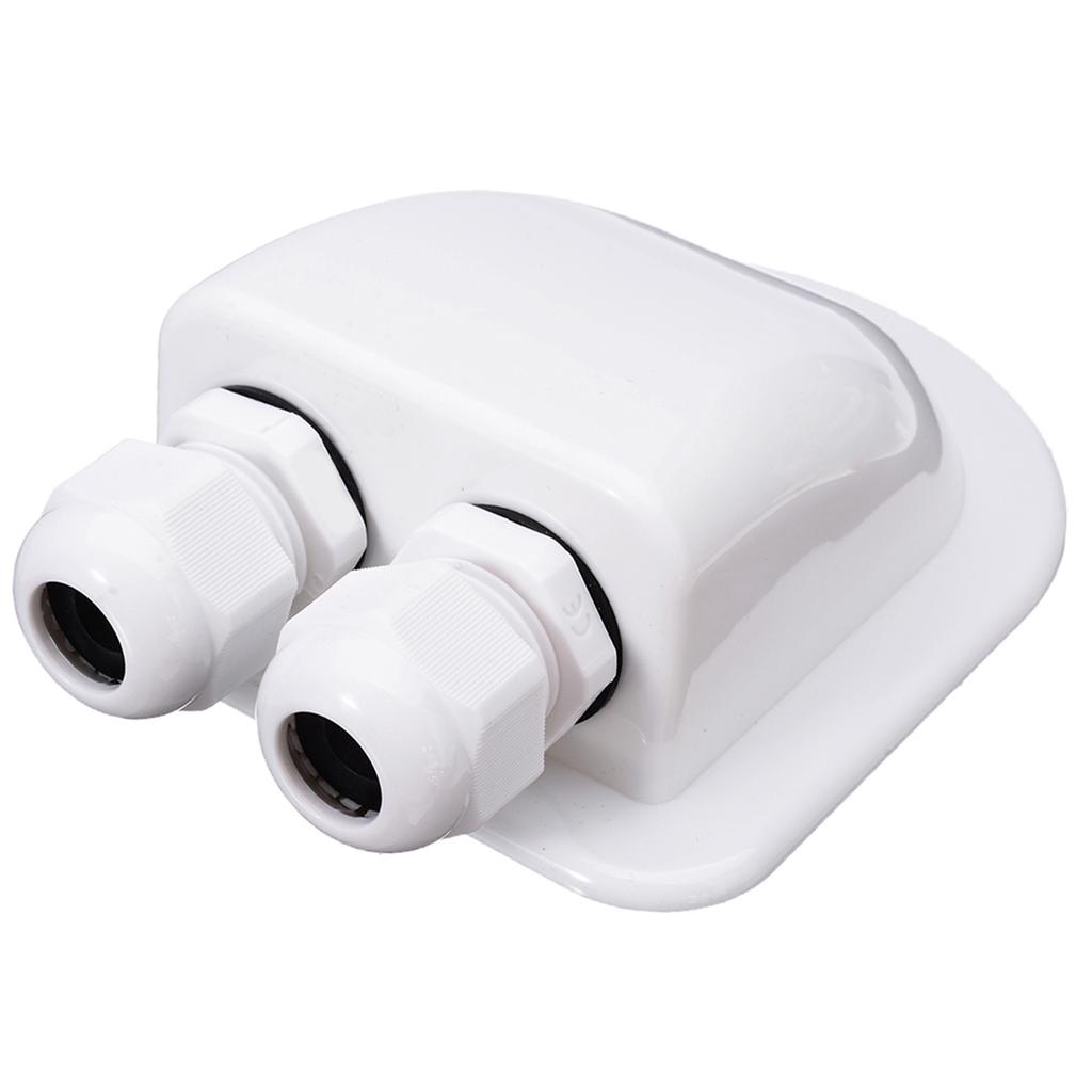 Double Wire Entry Gland Box Solar Panel Roof Wire Entry Gland Box Cable with Double Hole Suitable for Motorhome RV