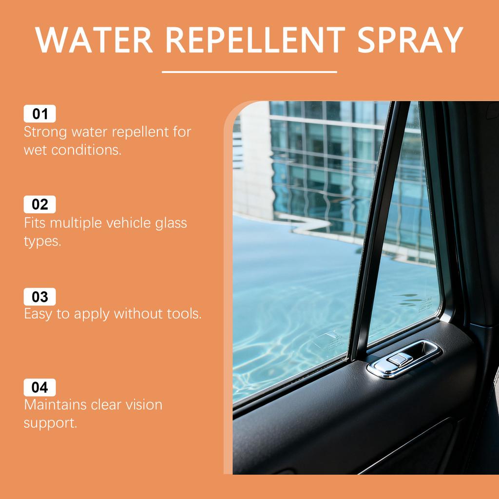 Autoglas Regenabweisend Wasser Sprühabweiser Nano-Beschichtung Hydrophob Wasserdichtes Mittel Autowindschutzscheibenreinigung Wartung 100ml