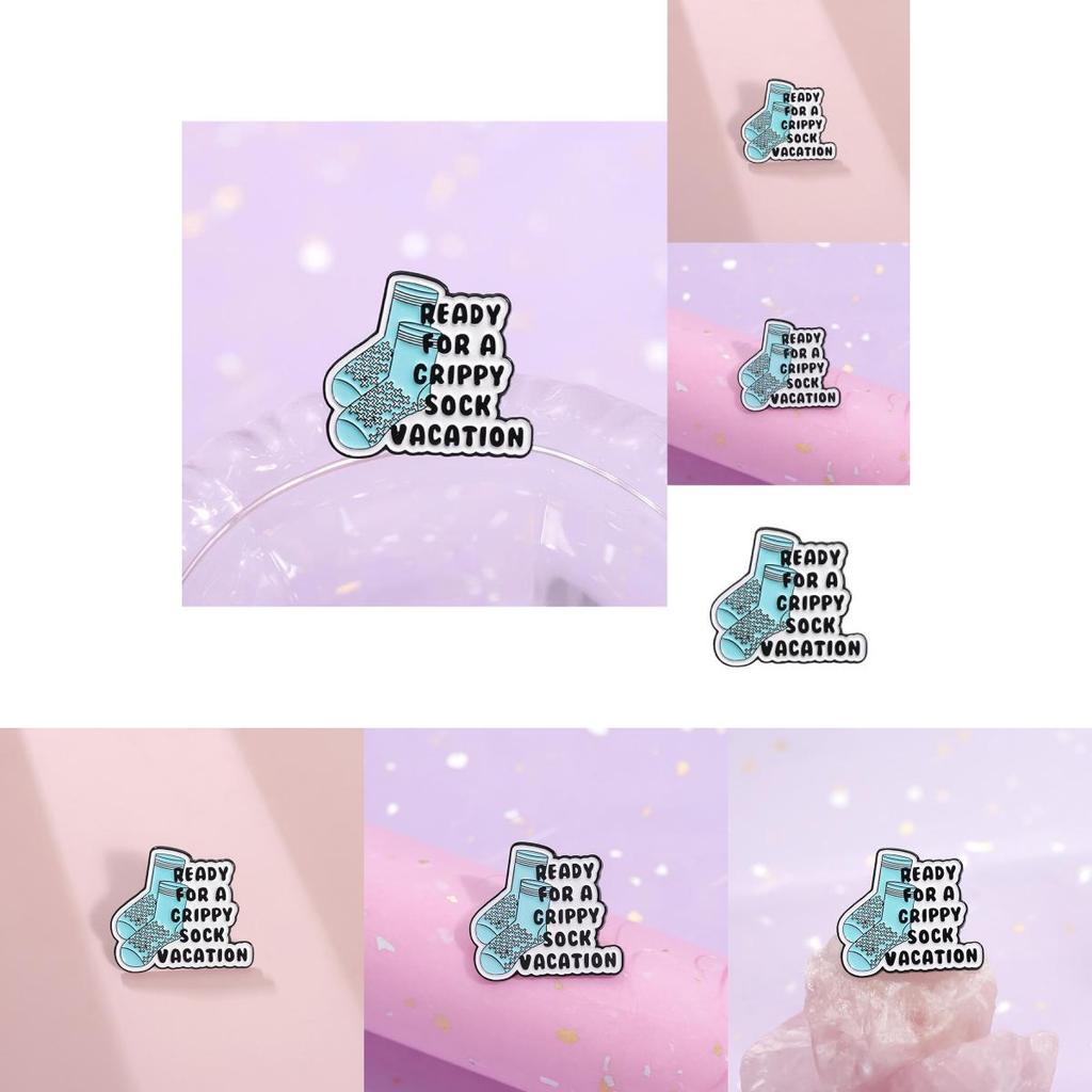 Playful Metal Badge Brooch In Fun Cartoon Sock Design Ideal For Summer Fashion Accessories