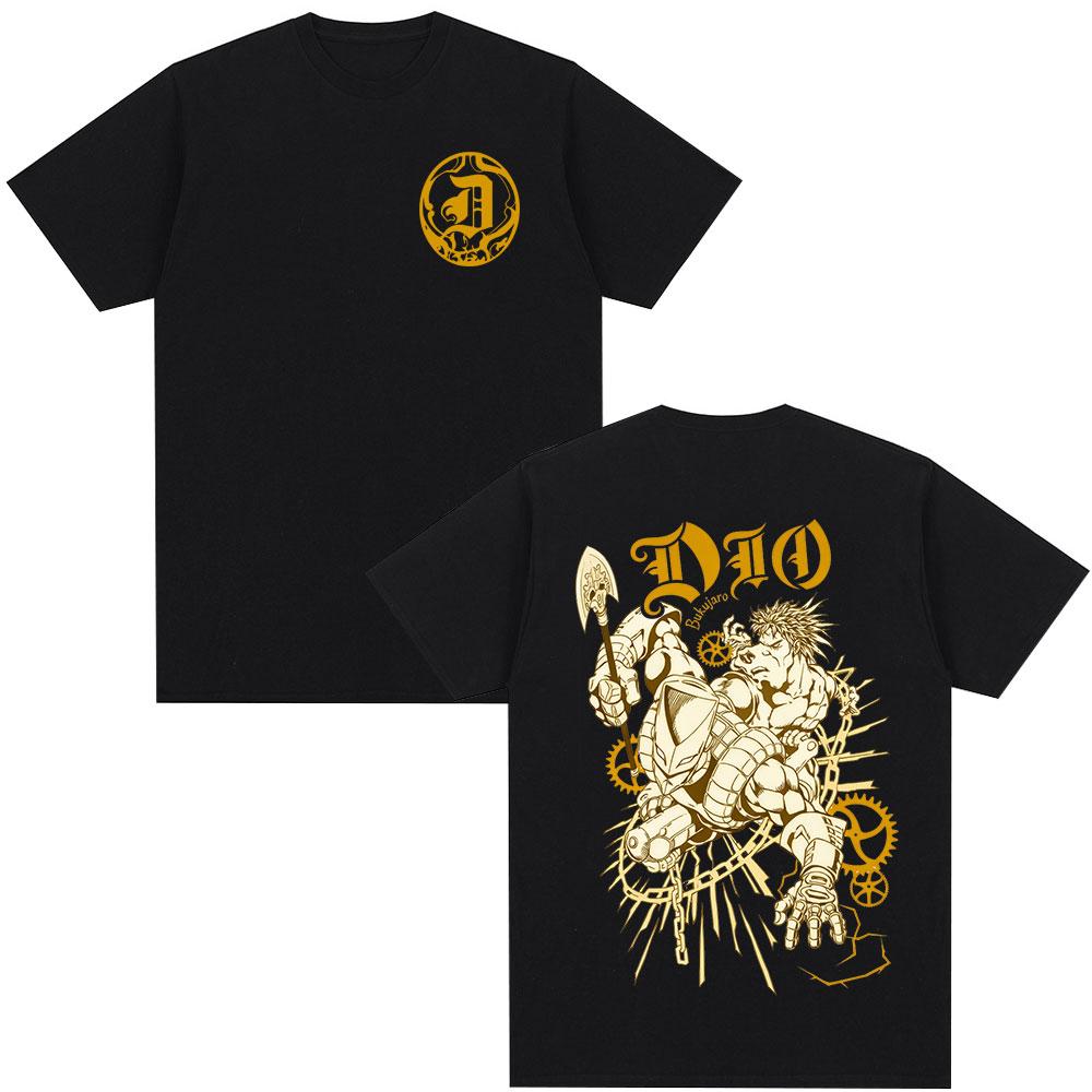 

Anime Jojo Bizarre Adventure Dio Brando T Shirts Unisexs Women Casual Cotton Y2K Short Sleeves Oversized Tshirts Tops Streetwear M