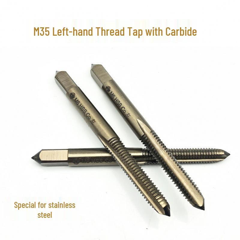 M35 Cobalt Stainless Steel Left-Hand Thread Taps for M3-M16 Mold 304 M4X0.7 Left-Hand Thread