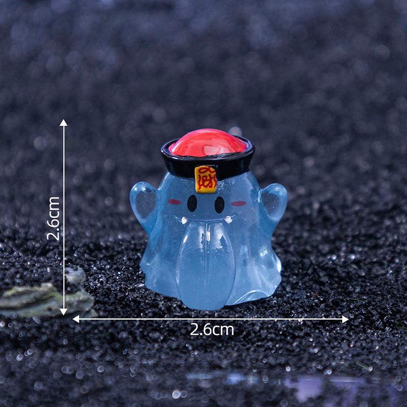 New Halloween Luminous Big Tongue Ghost Doll Diy Decoration Hanging Accessories Micro Landscape Small Ornaments