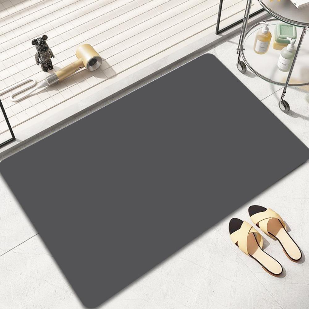 2 шт. Однотонный коврик для пола из диатомовой грязи — фото 8