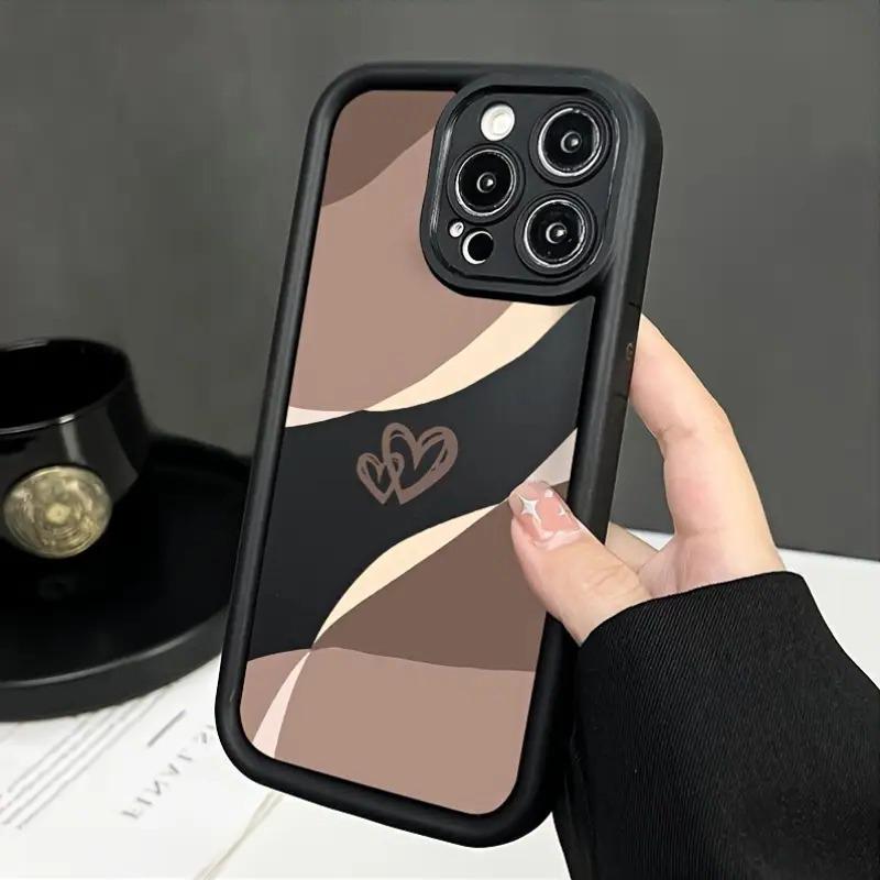 Minimalist Heart Pattern Phone Case For iPhone 17 16 15 14 13 12 11 Pro Max Silicone Cover For iPhone XS Max X XR 16 Plus