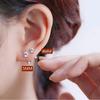 2Pcs Women's Simple Stud Earrings for Healing the Ear Canal Bone Piercing with Diamond Earrings