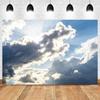 Blue Sky White Cloud Photography Props Decortions Background Realistic Sunlight Photo Studio Backdrop Supplies Banner Kids Gifts