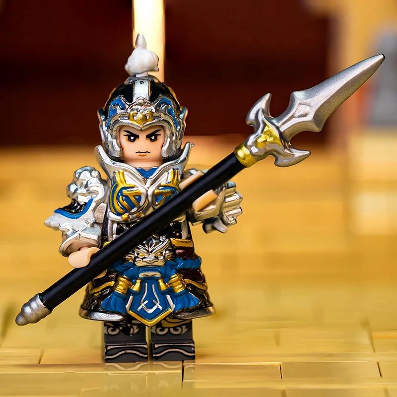 Building Block Man Figurine Three Kingdoms Zhuge Liang Armor Version Lu Bu Children's Assembly Toy Boy Holiday Gift Collection