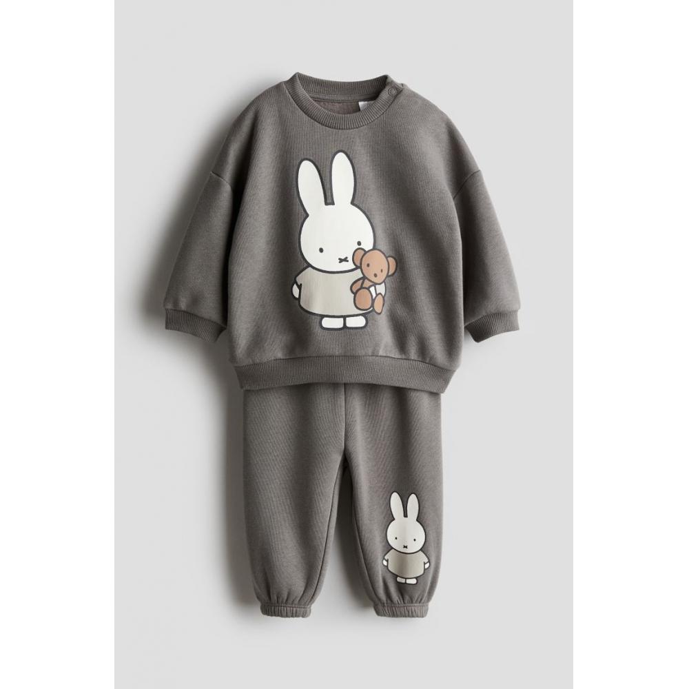 

Комплект из 2-х предметов с принтом HM, темно-серый Miffy