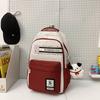 Schoolbag New High School Students Large Capacity Korean Version Versatile Backpack Japanese College Style Contrast Color Lightweight Burden Reduction