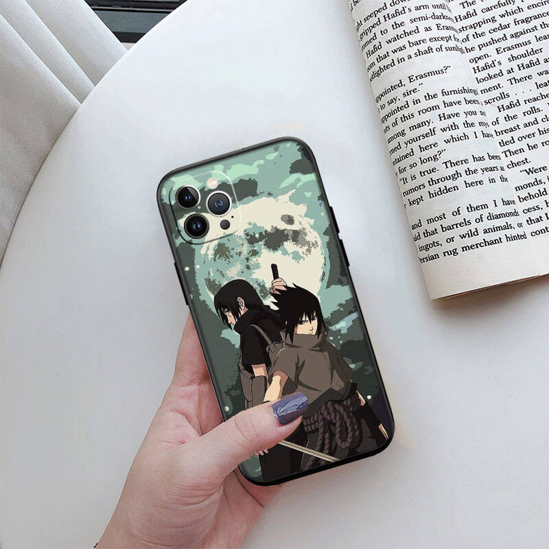 MH105 Naruto Uchiha Sasuke Phone Shell Case for iPhone 7 8 11 12 13 14 15 16 17 16E XS Pro Max XR X SE Air