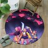 1pc KPop Demon Hunters28 Print Round Carpet Chair Round Carpet Suitable for Bedroom Living Room Home Decorative Carpet