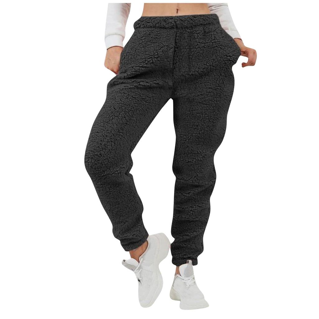 Women's Plush Casual Pants Loose Comfort Fleece Warm Home Pants