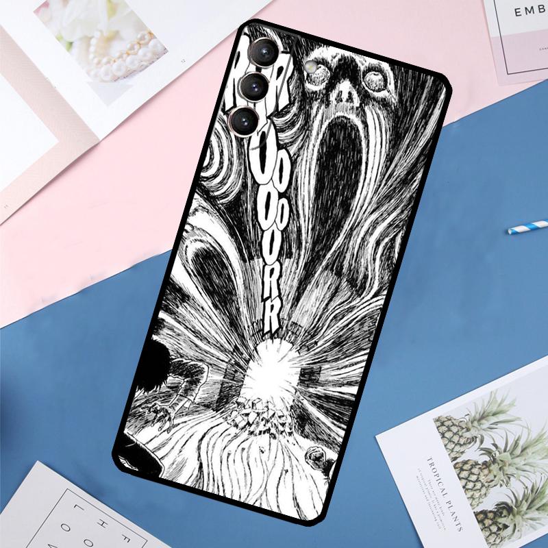 

Horror Manga Style Case For Samsung Galaxy S25 Ultra S24 S23 S22 S21 Ultra S9 S10 Plus S23 FE S25 FE Back Cover Galaxy S20Ultra