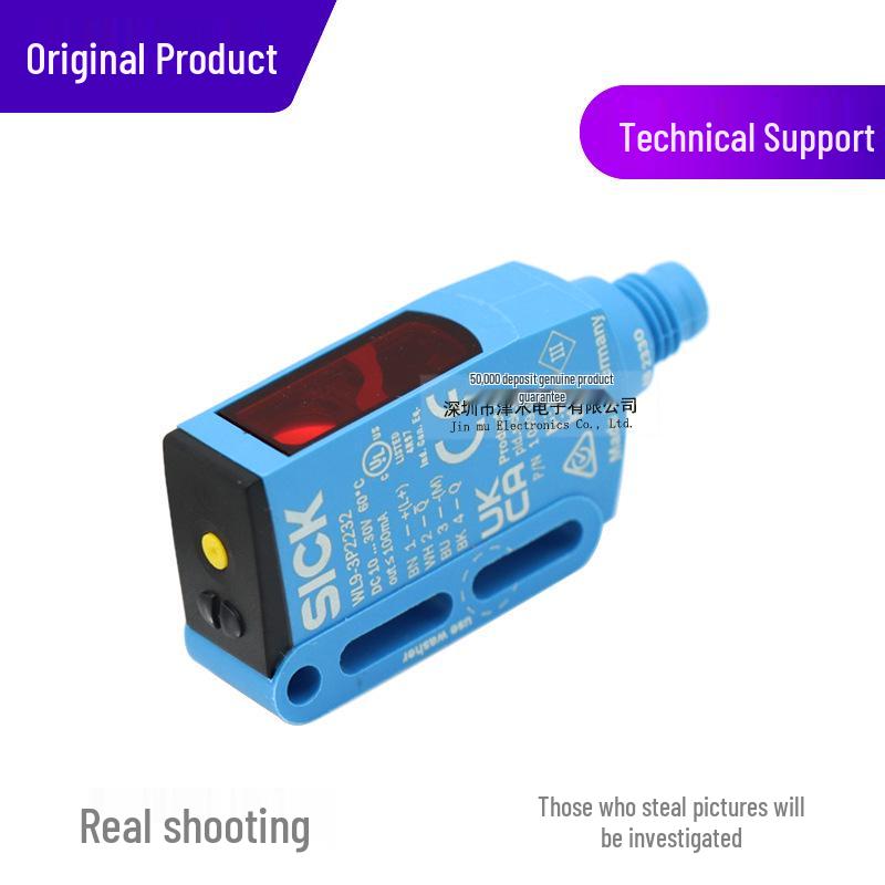Genuine WL9-3P2232 Mirror Reflective Photoelectric Sensor with PNP Output 1049060.