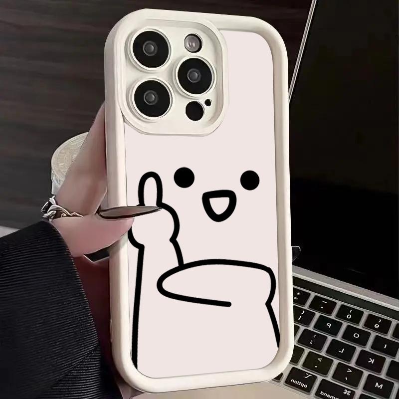 Cartoon Funny Stickman Phone Case For Xiaomi Mi 15 14 13 12 14T 11 Lite 12T Poco M6 X7 X6 F4 F5 X3 X4 X5 C40 GT Pro 4G 5G Cover