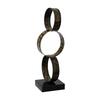Freestanding Metal Circle Sculpture Minimalistic for Office