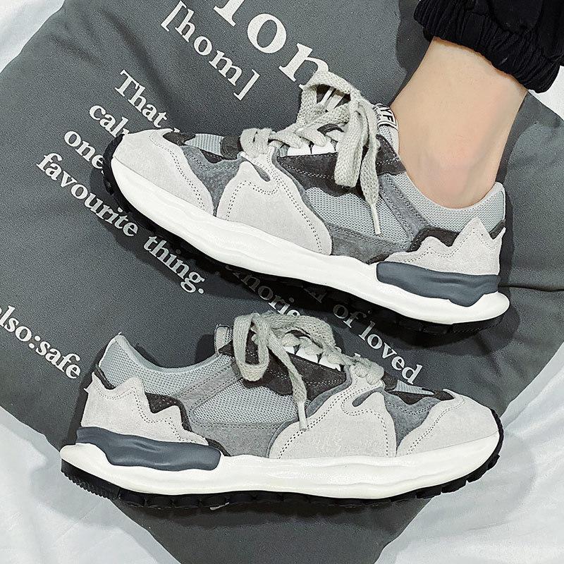 Winter Trendy Shoes New Breathable Men's Shoes Niche Guochao Sports Shoes Men's Casual Dissolving Dad Shoes