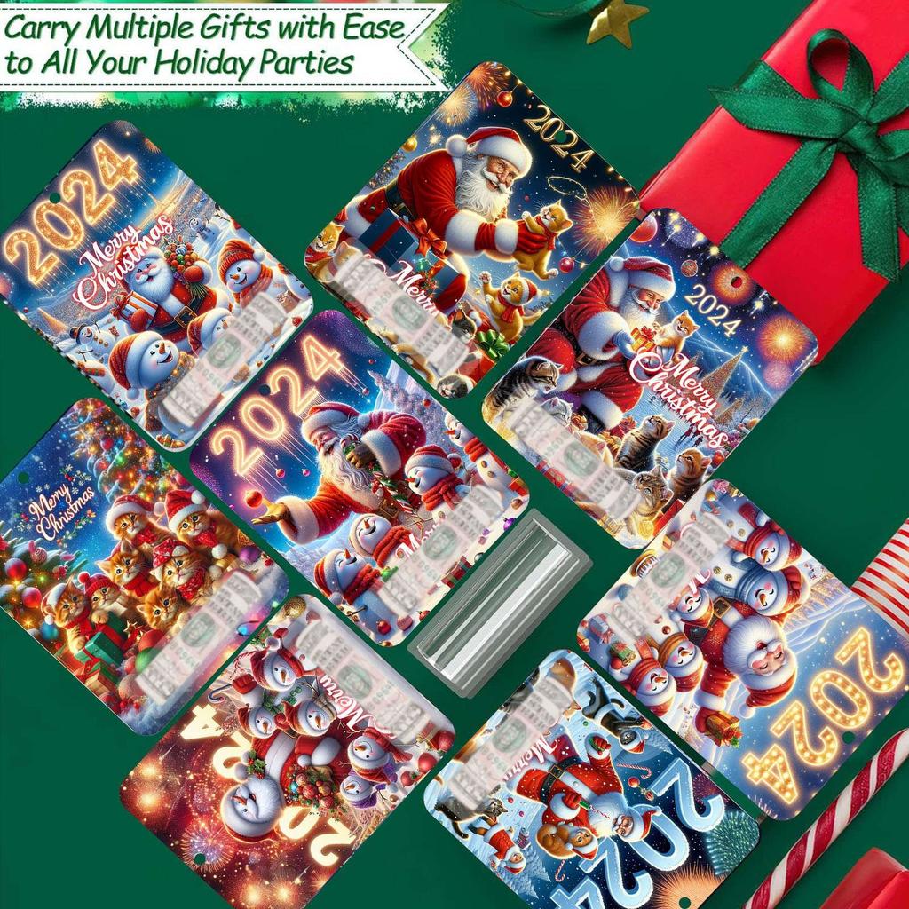 Christmas Wallet Ornament Set 8 Wallet Pendants Gift Card Wallet Holiday Gift Tags, Christmas Decorations And Card Combinations