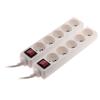Lot of 2 Multi-socket Blocks 5 Sockets 16a 2p+t Switch - White - Zenitech