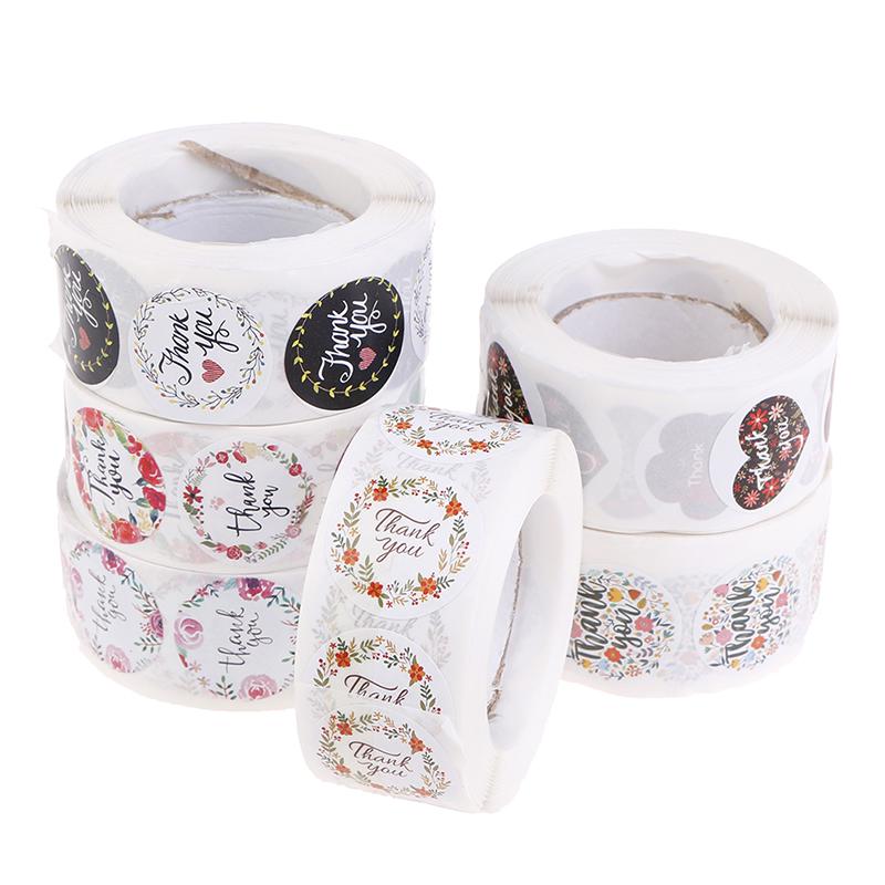 Thank You Stickers Seal Labels Cute Stickers 500Pcs Per Roll Stationery Sticker