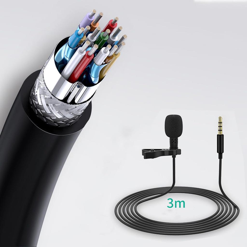 YINKE Lapel Wired Condenser Smartphone Compatible with Sound Collection Microphone for Compatible with and Other Devices Microphone, Microphone,