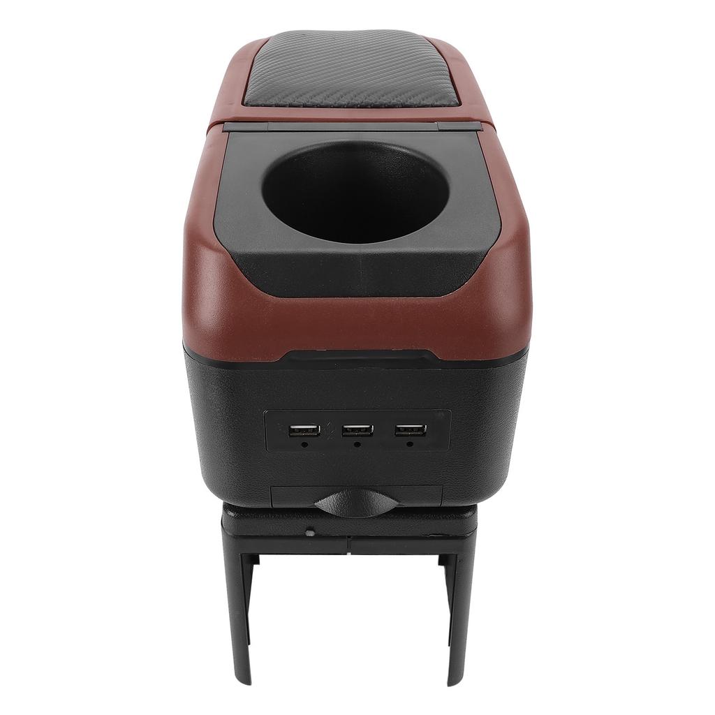 Universelle Auto-Armlehnenbox mit 6 USB-Ladeanschlüssen Doppelschichtige Auto-Armlehnen-Konsolen-Organizer für