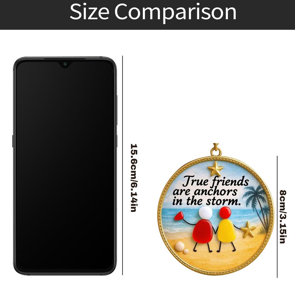 Friendship Decor,Friendship Heart Keepsake,Ornament For Tree Hanging Ornaments,2D Flat Acrylic