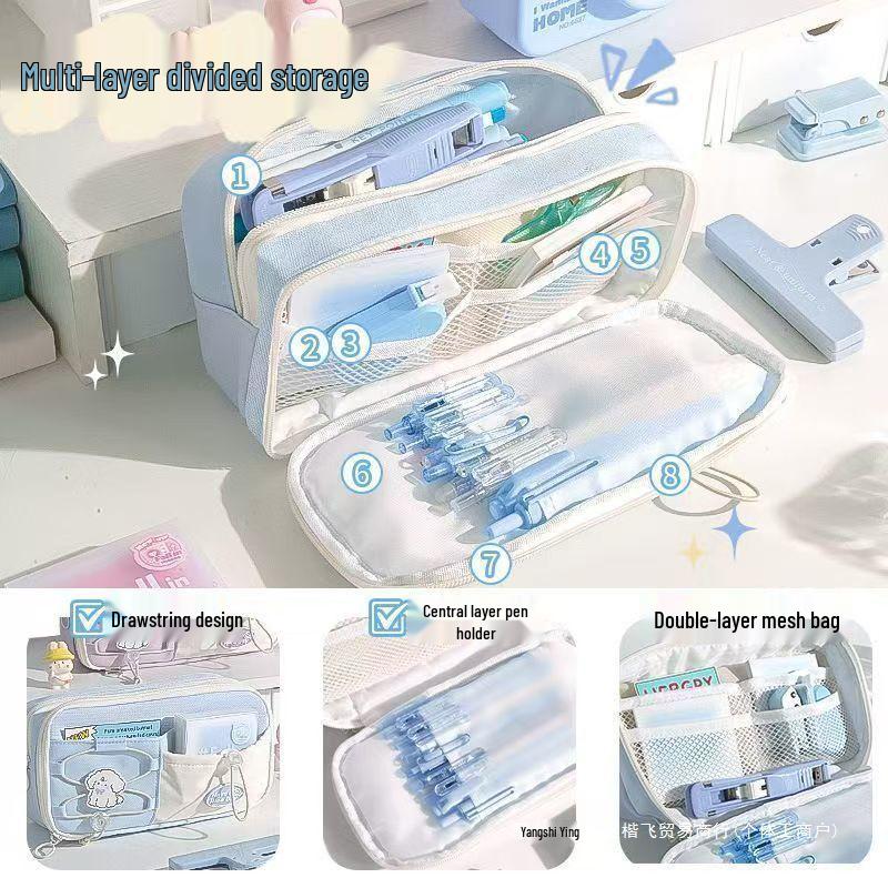 2025 Trendy Large-Capacity Pencil Case for Middle School Girls: Stylish & High-Value Stationery Box