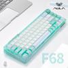 Aula F68 Transparent Mechanical Keyboard 2.4G Wireless/BT/Wired Hot Keycaps Colored RGB Lights For Work Gaming E-Sport Keyboard