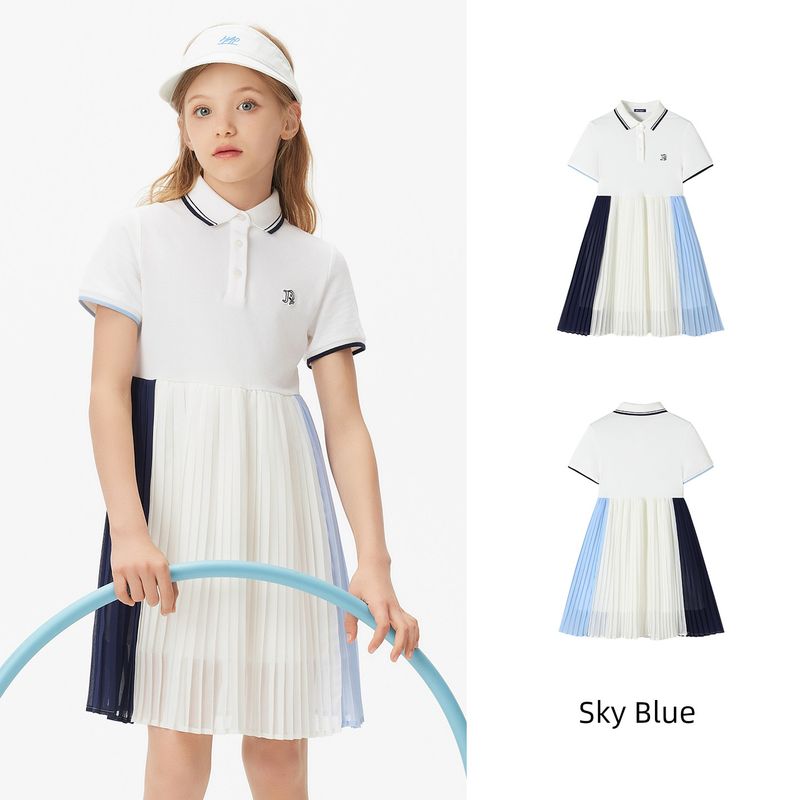 Navigare Italian Small Sailboat Children s Clothing Girls  Polo Skirt 2026 Summer Stylish Children s Sports Skirt Summer Melody-Sky Blue 130