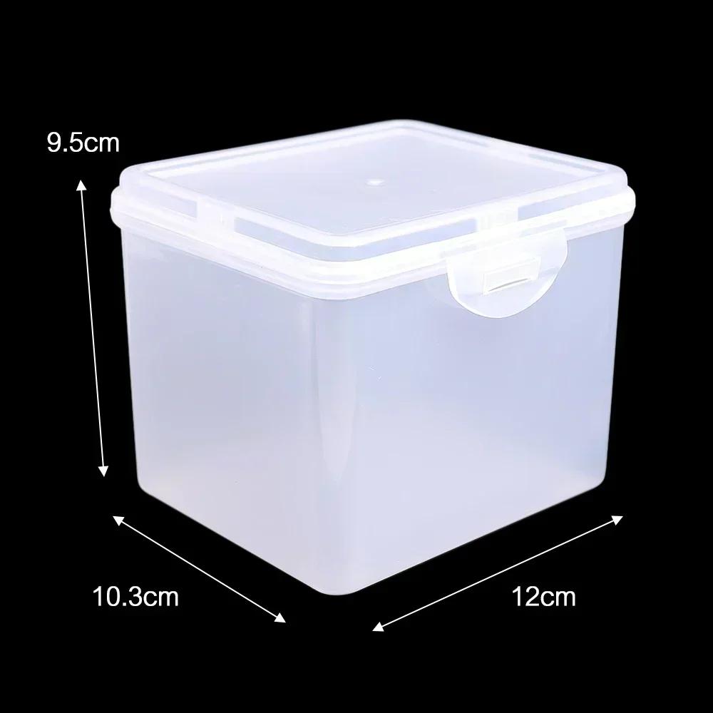 Clear Storage Box with Lid for Jewelry Stationery Headwear Rectangular Transparent Plastics Collection Case Home Organizer Boxes