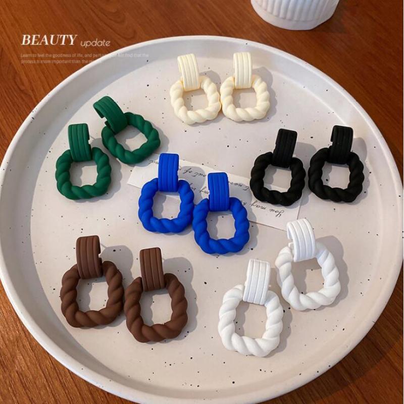 

Шесть пар акриловых квадратных серег, модный персонализированный набор сережек