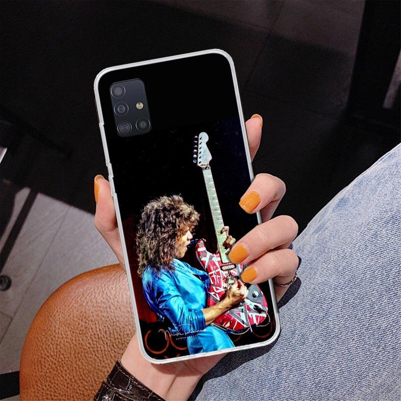 Eddie Van Halen Graphic Guitar Phone Case For Samsung Galaxy A52 A32 A22 A12 A51 A31 A50S A30S A20S A10S Note 20 Ultra 10 Plus S