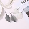 1 Pair Women Earrings Stainless Leaf Shape Vivid Durable Dangle Earrings for Daily Wear