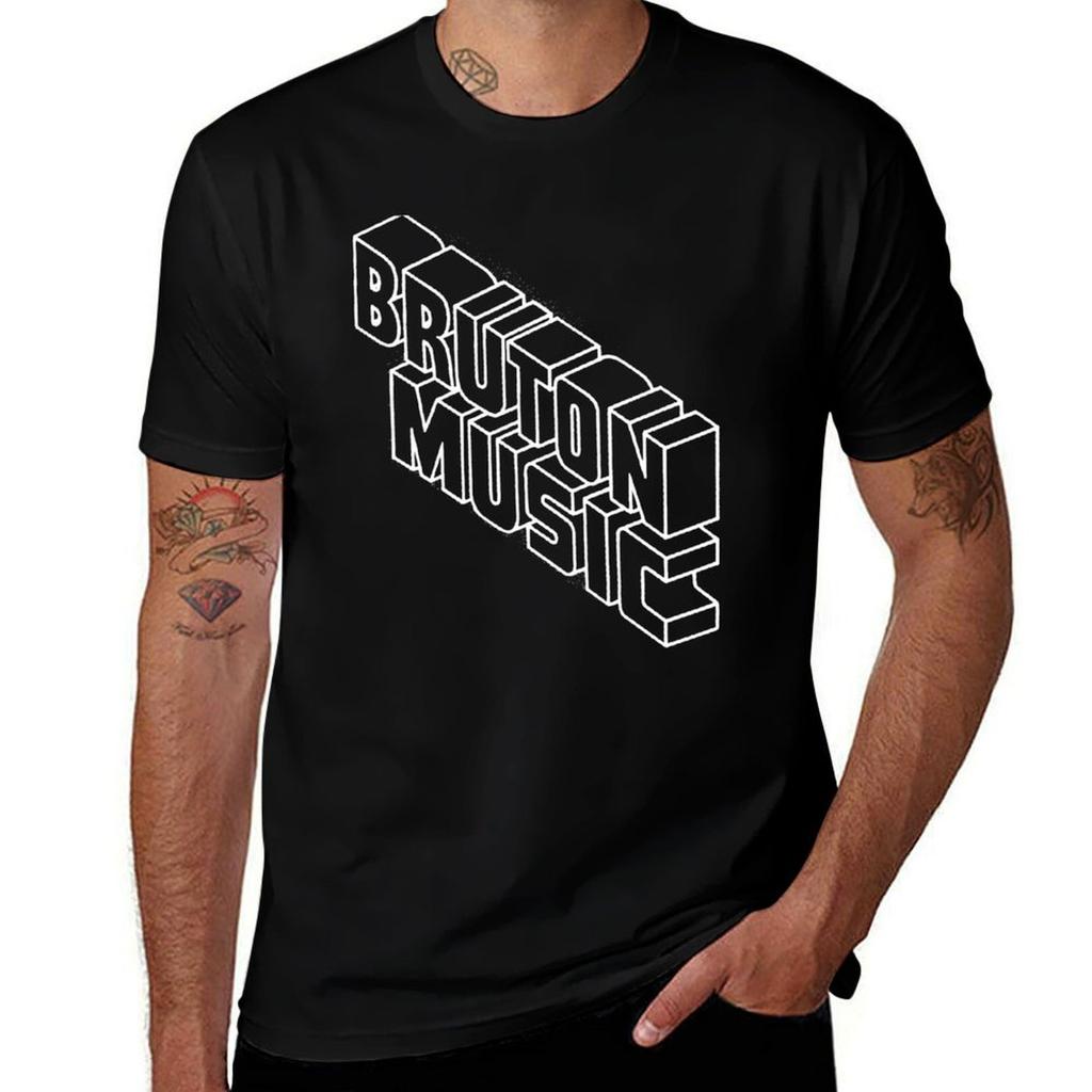 Bruton Music Library Music Record Logo Tshirt Work Casual Loose Fit Tshirt